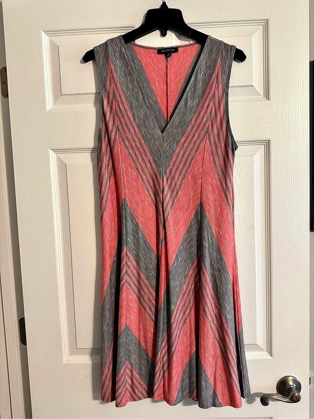 Max Edition Dress Pink & Gray Size XL Like New